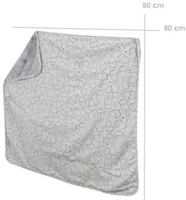 Sivá bavlnená detská deka 80x80 cm Miffy – Roba