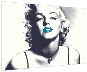 Obraz Marilyn Monroe s modrými perami (90x60 cm)