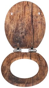 Záchodová doska s automatickým zatváraním 37 x 43 cm Rustic – Wenko