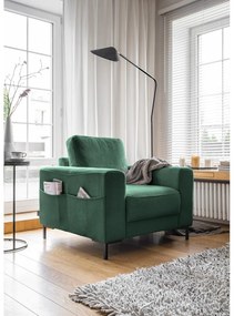 Tmavozelené menčestrové kreslo Lofty Lilly – Miuform