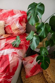 JAHU Posteľné obliečky bavlna - Red Righe, 140x200 cm