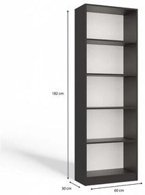 Regál Onyx R60 60 cm antracit
