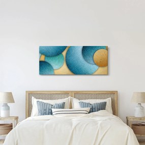 Obraz abstrakcie kruhy (120x50 cm)