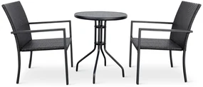 Balkónový set Nina + 2x ratanová stolička Wicker Pat