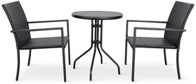 Balkónový set Nina + 2x ratanová stolička Wicker Pat