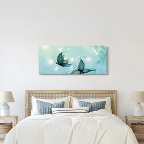 Obraz - Modré motýliky (120x50 cm)