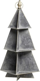 Šedý antik kovový vianočný stromček – 25*25*67 cm