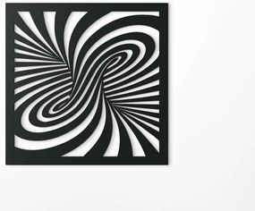 drevko Abstraktný obraz na stenu Lievik Rozmer obrazu: 32,5 x 32,5 cm, Farba dekorácie: Čierna