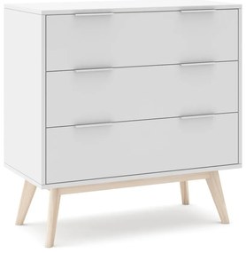 Biela nízka komoda 80x83 cm Campus – Marckeric