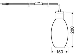 Ledvance - Stolná lampa GRAPE 1xE27/40W/230V oranžová