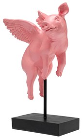 Flying Pig dekoračná figúrka ružová 29 cm