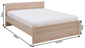 Manželská posteľ 160 cm Rihana Typ 8. Vlastná spoľahlivá doprava až k Vám domov. 794451