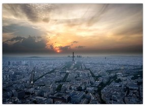 Sklenený obraz - Paríž z výšky (70x50 cm)