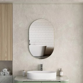 Erga Oval, oválne zrkadlo 50x80cm, ERG-V01-OVAL-5080-CL