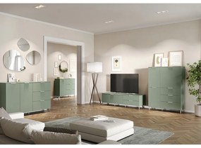 Svetlozelený TV stolík 164x47 cm Kenora - Germania