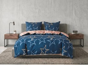 Mikroflanelové obliečky STARMISS tmavomodré Rozmer obliečky: 70 x 90 cm | 140 x 200 cm