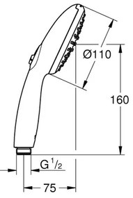 GROHE 26948001 - Ručná sprcha VITALIO START 110 110 mm lesklý chróm