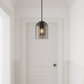 Toolight Amber, závesné svietidlo 1xE27 APP1704-1PC, šedá-čierna, OSW-04336