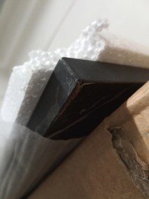 AKCIA Čierny jedálenský stôl RAMOD 100x60 cm, mramorový dekor II. akosť