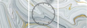 Obraz - Abstrakcia (s hodinami) (90x30 cm)