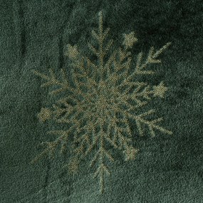 EUROFIRANY VIANOČNÁ FLANELOVÁ DEKA SNOW GOLD 150X200 CM VZOROVANÁ