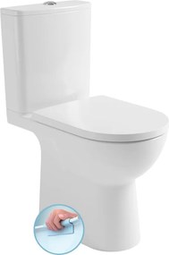 Aqualine Aqualine, TALAMO WC kombi WC, Rimless, spodný/zadný odpad, biela, PB107WR