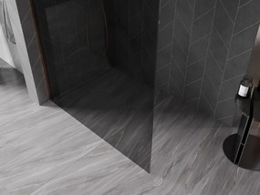 Mexen, Mexen Kioto-X sprchová stena 80 x 200 cm, grafit 10 mm, ružové zlato - 800-080-101-60-40-X