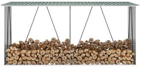Záhradná kôlňa na drevo galvanizovaná oceľ 330x84x152 cm zelená 47083