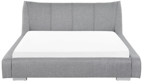 Sivá čalúnená posteľ 160x200 cm NANTES Beliani
