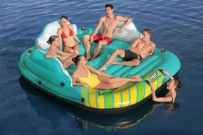 Bestway 43407 Sunny Lounge Nafukovací ostrov 291 x 265 x 83 cm Zelený