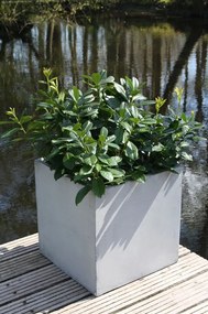 Kvetináč BLOCK, sklolaminát, 50x50x50 cm, betón design