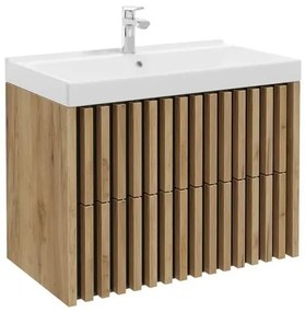 Kúpeľňová skrinka s umývadlom SAT Delano 80x56x45 cm dub mat DELANO80ZDCUM, 1 ks