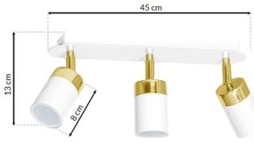 Bodové svietidlo JOKER 3xGU10/25W/230V biela/zlatá
