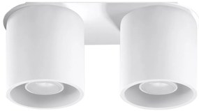 Stropné svietidlo Orbis, 2x biele kovové tienidlo