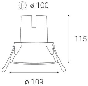 LED2-LED Kúpeľňové svietidlo ZERO LED/10W/230V 3000K CRI 95 IP43 čierna pr.10,9cm
