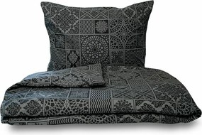 Kvalitex Bavlnené obliečky Tokyo čierna, 220 x 200 cm, 2 ks 70 x 90 cm