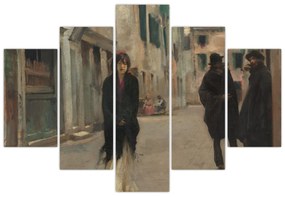 Obraz - John Singer Sargent, Street in Venice, reprodukcia (150x105 cm)
