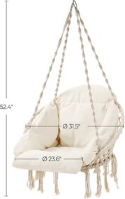 Závesné kreslo s vankúšmi GDC042M01