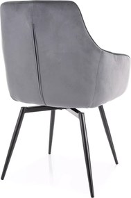 SI Marlo Velvet stolička sivý