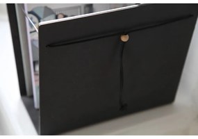 Kovový/z eko kože stojan na časopisy Nupo M – LIND DNA