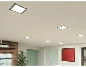 Panlux Podhľadové LED svietidlo Downlight CCT Square čierna, 24 W, IP44