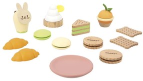 Drevený stánok s pečivom a tortičkami