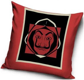Dekoračný vankúš Dom z papiera - Money Heist – motív Dali Mask - 40x40 cm