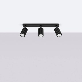 Čierne bodové svietidlo 6,5x45 cm Gleam – Sollux