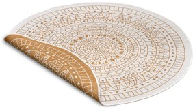 NORTHRUGS - Hanse Home koberce Kusový koberec Twin-Wendeteppiche 105797 Ochre kruh – na von aj na doma - 100x100 (priemer) kruh cm