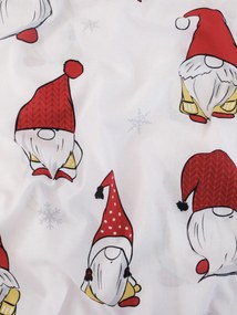 Vianočné bavlnené obliečky Renforcé - Trpaslíci biele