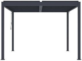 ZÁHRADNÉ KOMBO bioklimatická pergola s lamelami BestBerg BBP-9G + záhradný jedálenský set 4+1 BestBerg BBGF-62BK