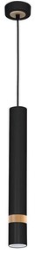 Luster na lanku JOKER BLACK WOOD 1xGU10/8W/230V