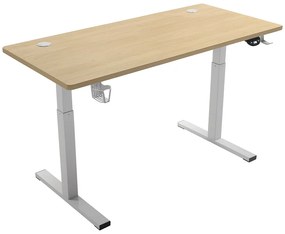 Herný stôl BR04 svetlohnedý s bielym rámom 140 cm