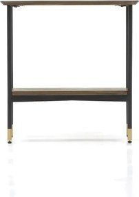 Odkladací stolík Maze 60 cm z masívu hnedý/čierny